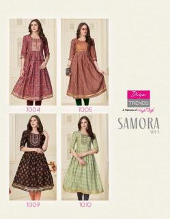 Diya trends fashion samora vol.1 Kurtis wholesale market