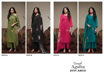 Ganga agatha 3741 Dress material market in India