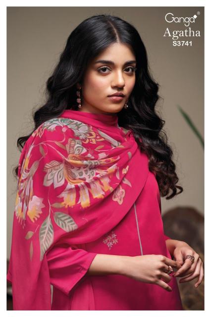 Ganga agatha 3741 Dress material market in India