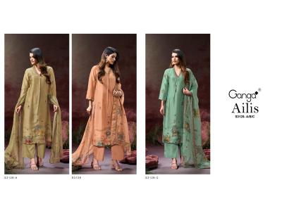 Ganga ailis 3128 Bulk dress material suppliers Kolkata