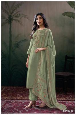 Ganga dhanvika 3107 Wholesale printed dress material suppliers in India