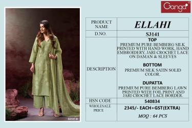 Ganga ellahi 3141 Dress material suppliers in bulk