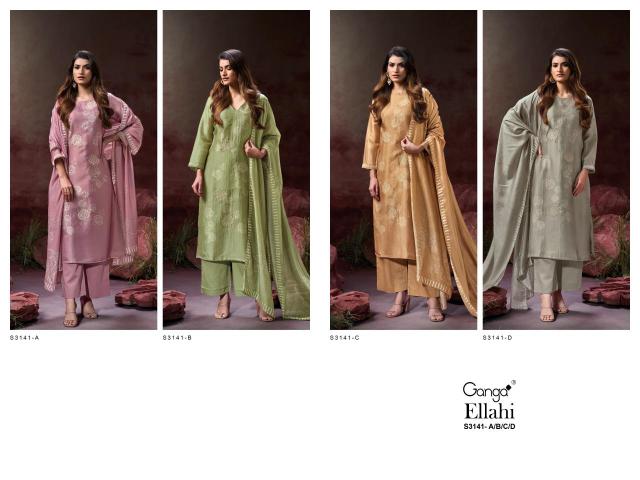 Ganga ellahi 3141 Dress material suppliers in bulk