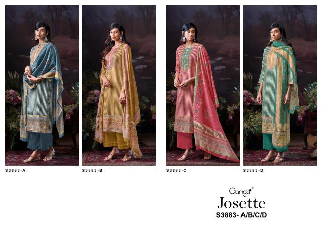 Ganga josette 3883 Wholesale dress material shops in Mumbai