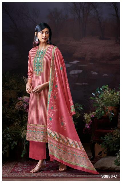 Ganga josette 3883 Wholesale dress material shops in Mumbai