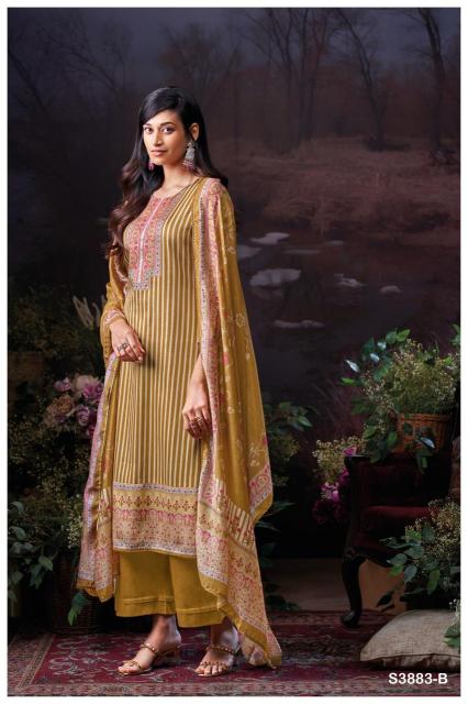 Ganga josette 3883 Wholesale dress material shops in Mumbai