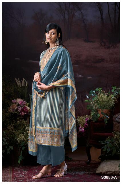 Ganga josette 3883 Wholesale dress material shops in Mumbai