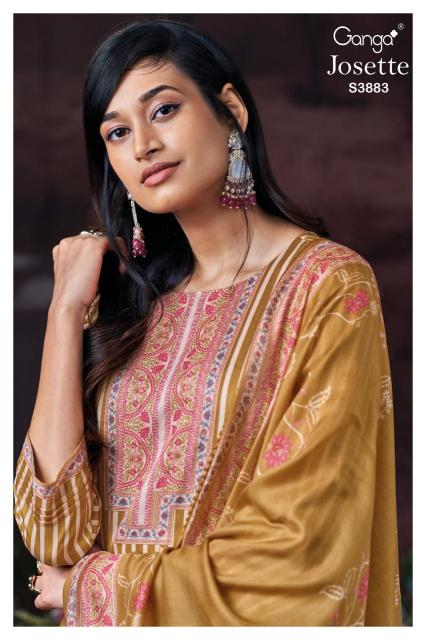 Ganga josette 3883 Wholesale dress material shops in Mumbai