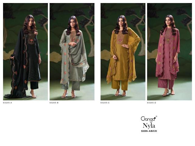 Ganga nyla 3205 Wholesale dress materials online