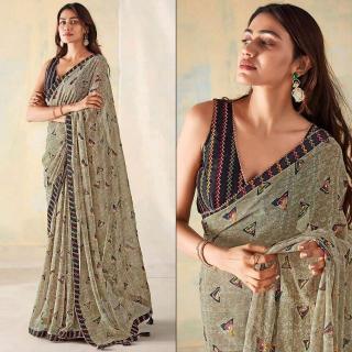 GC georgette silk Saree suppliers for resellers