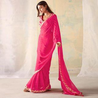 GC georgette silk Saree suppliers for resellers