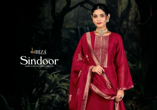 Ibiza sindoor silk Designer dress material wholesale