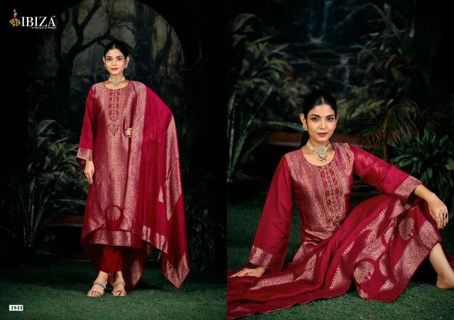 Ibiza sindoor silk Designer dress material wholesale