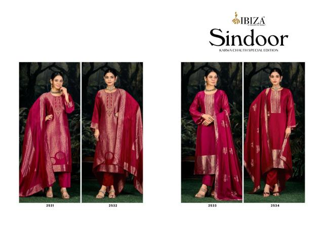 Ibiza sindoor silk Designer dress material wholesale