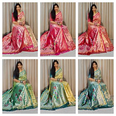 Malhar soft silk original gold Saree Wholesalers in Ahmedabad