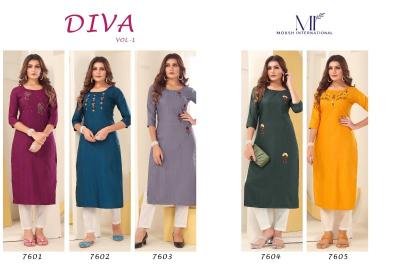 Moksh International diva vol 1 Ladies kurti wholesalers
