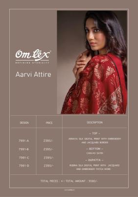 Omtex aarvi attire Wholesale crepe dress material suppliers in India