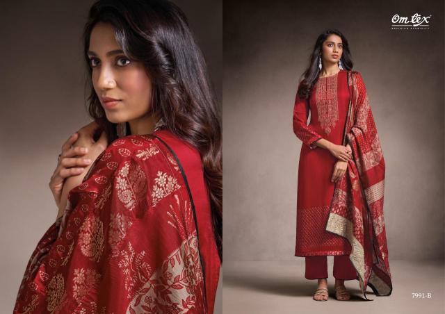 Omtex aarvi attire Wholesale crepe dress material suppliers in India