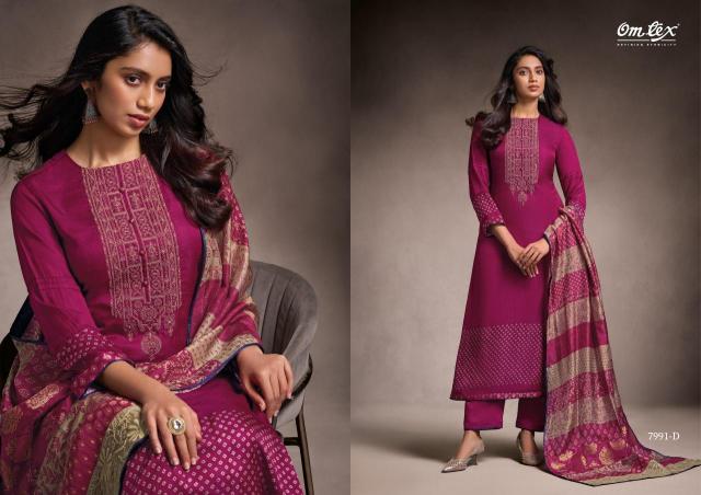 Omtex aarvi attire Wholesale crepe dress material suppliers in India