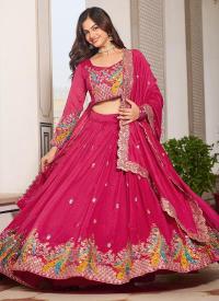 Pink Vichitra Embroidery Work Navratri Lehenga choli manufacturers India