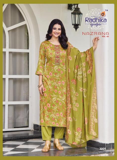 Radhika lifestyle nazrana vol 3 Wholesale ladies kurtis manufacturers in India