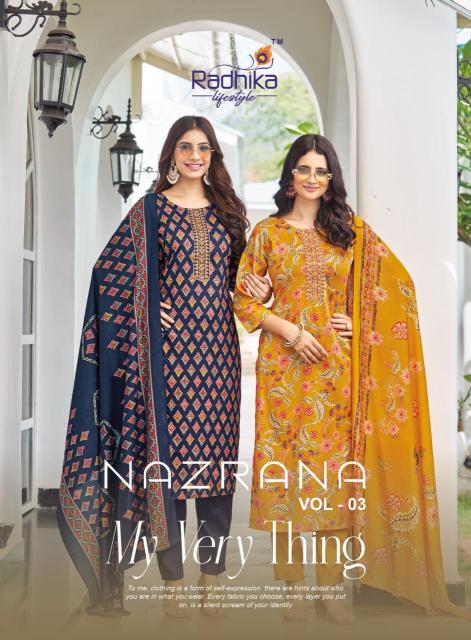 Radhika lifestyle nazrana vol 3 Wholesale ladies kurtis manufacturers in India