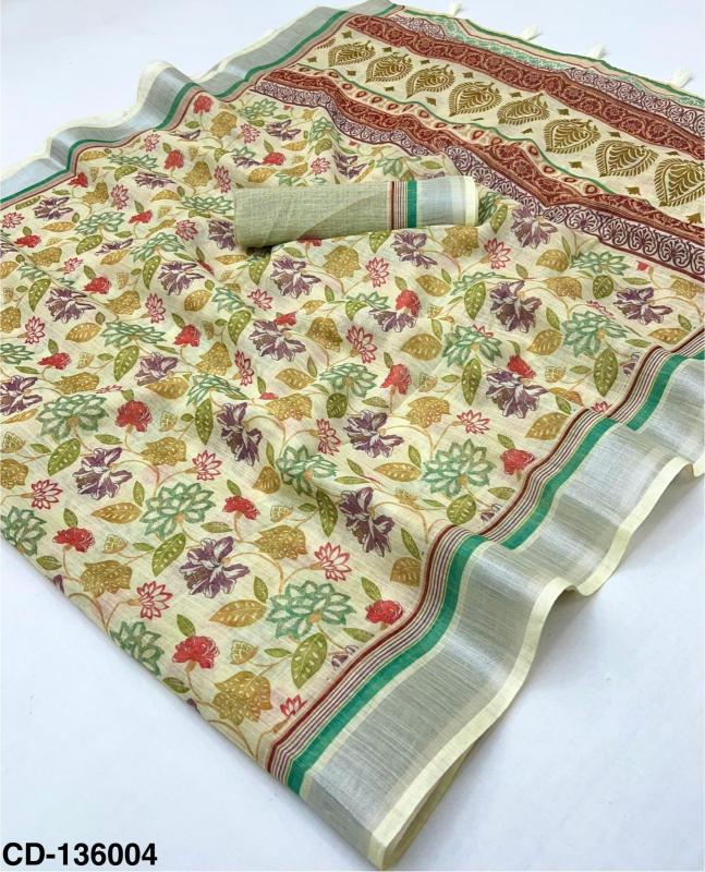 Rajyog Crisp Cotton Linen Surat fancy sarees wholesale