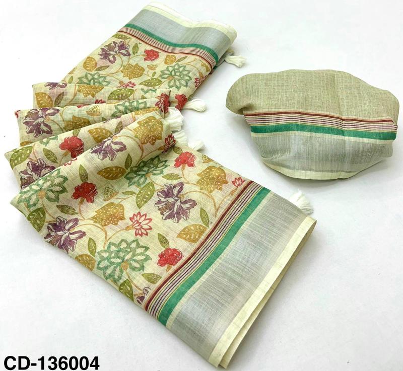 Rajyog Crisp Cotton Linen Surat fancy sarees wholesale