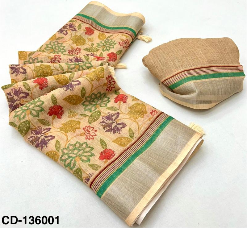 Rajyog Crisp Cotton Linen Surat fancy sarees wholesale