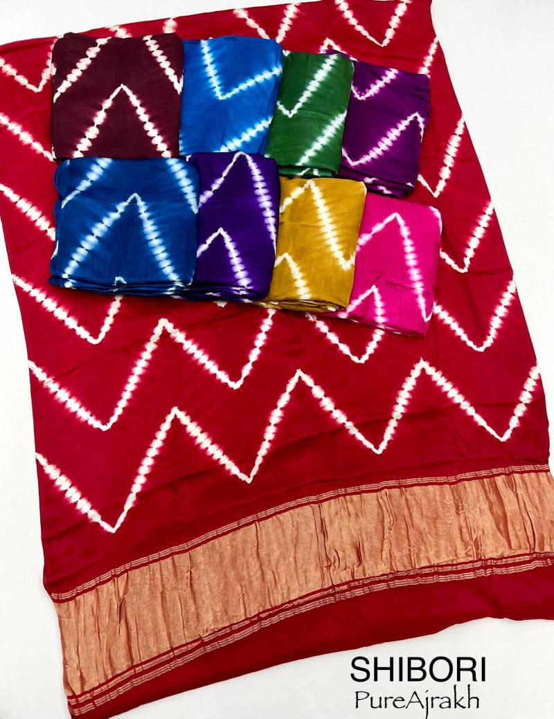 Rajyog Pure Ajrakh Pure Modal Surat saree wholesale supplier