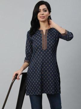 Shorya cotton printed short top Affordable kurti market in India