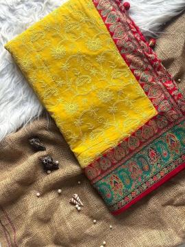 Shorya georgette lukhnowi Wholesale saree manufacturers in Surat