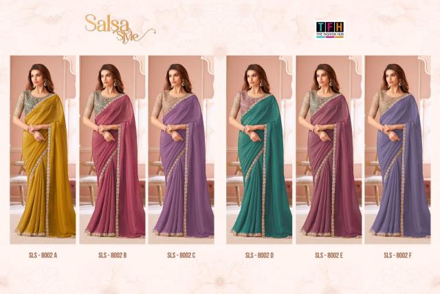 TFH salsa style georgette Saree wholesale market in Gujarat