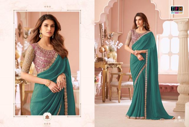 TFH salsa style georgette Saree wholesale market in Gujarat