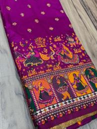 Akshara soft rajwadi pashmina silk  wholesale saree market in india
