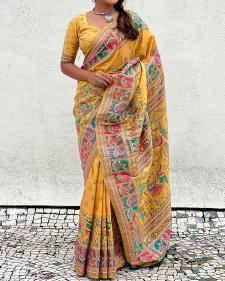 Akshara soft rajwadi pashmina silk  wholesale saree market in india