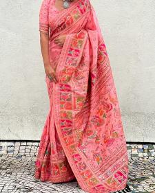 Akshara soft rajwadi pashmina silk  wholesale saree market in india