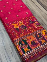 Akshara soft rajwadi pashmina silk  wholesale saree market in india