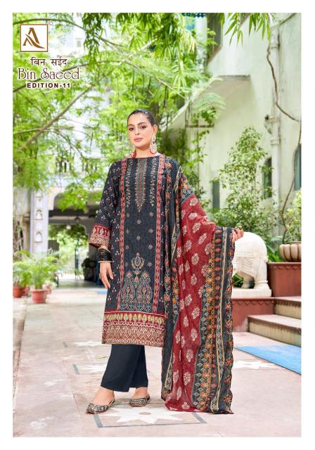 Alok suit bin saeed 11 dress materials wholesale dealers in india