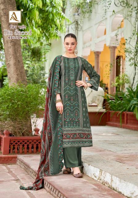 Alok suit bin saeed 11 dress materials wholesale dealers in india