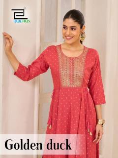Blue hills golden duck Kurti wholesale market in India