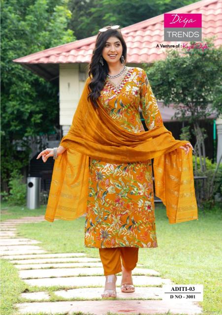 Diya trends aditi vol 3 wholesale kurti manufacturers in ahmedabad with price list