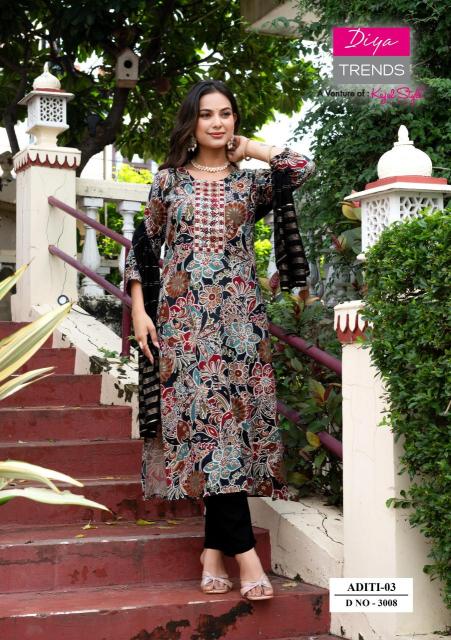 Diya trends aditi vol 3 wholesale kurti manufacturers in ahmedabad with price list