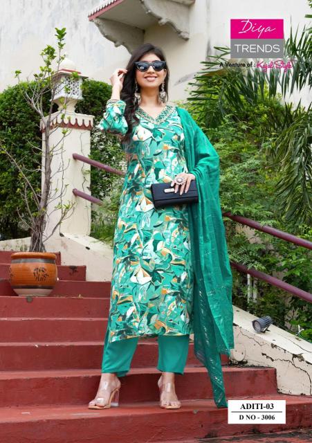 Diya trends aditi vol 3 wholesale kurti manufacturers in ahmedabad with price list