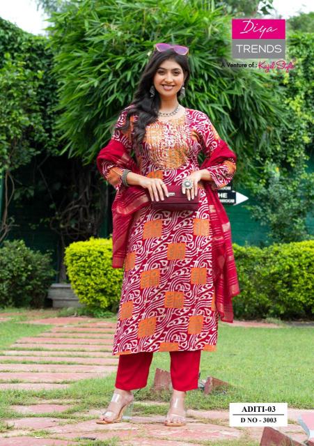 Diya trends aditi vol 3 wholesale kurti manufacturers in ahmedabad with price list