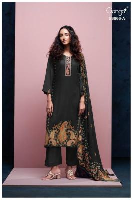 Ganga chiara 3866 wholesale dress materials in hyderabad with price