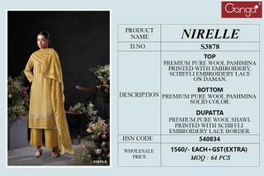 Ganga nirelle 3878 Wholesale ladies dress materials in Kolkata