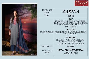 Ganga zarina 3882 Wholesale dress material suppliers in Kolkata