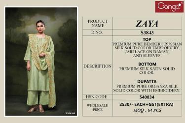 Ganga zaya 3843 Wholesale dress material online