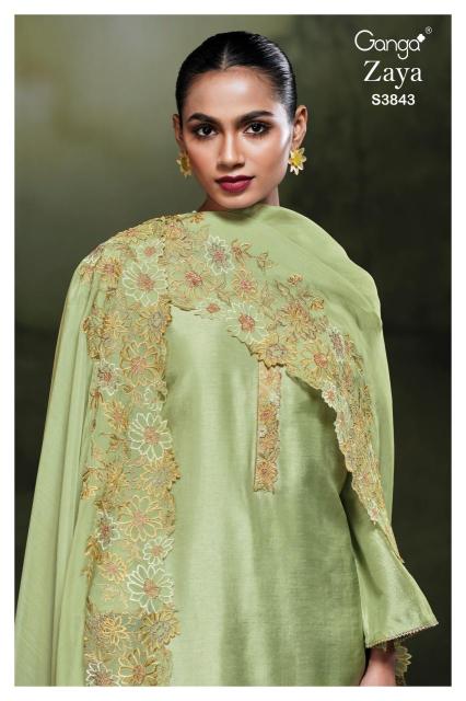 Ganga zaya 3843 Wholesale dress material online